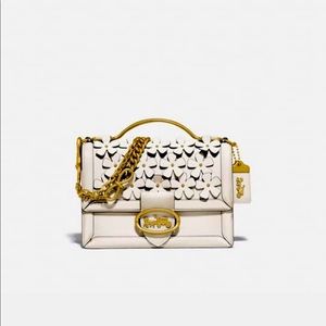 Coach Riley Top Handle 22 With Floral Applique